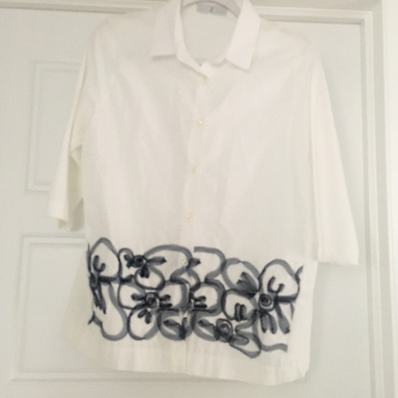 WHYCI Milano White Blouse - Size 44 (Med) - Picture 1 of 4